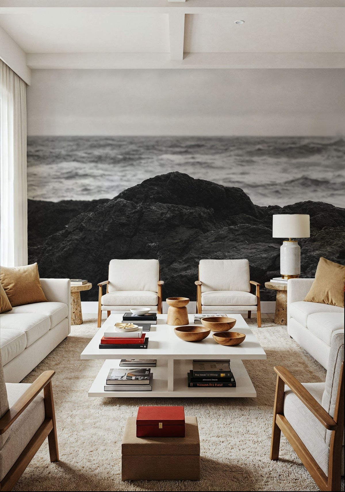 Black Rock Coast II Mural Wallpaper - room preview 06