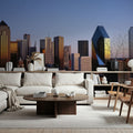 Golden Metropolis Dusk Mural Wallpaper - room preview 06
