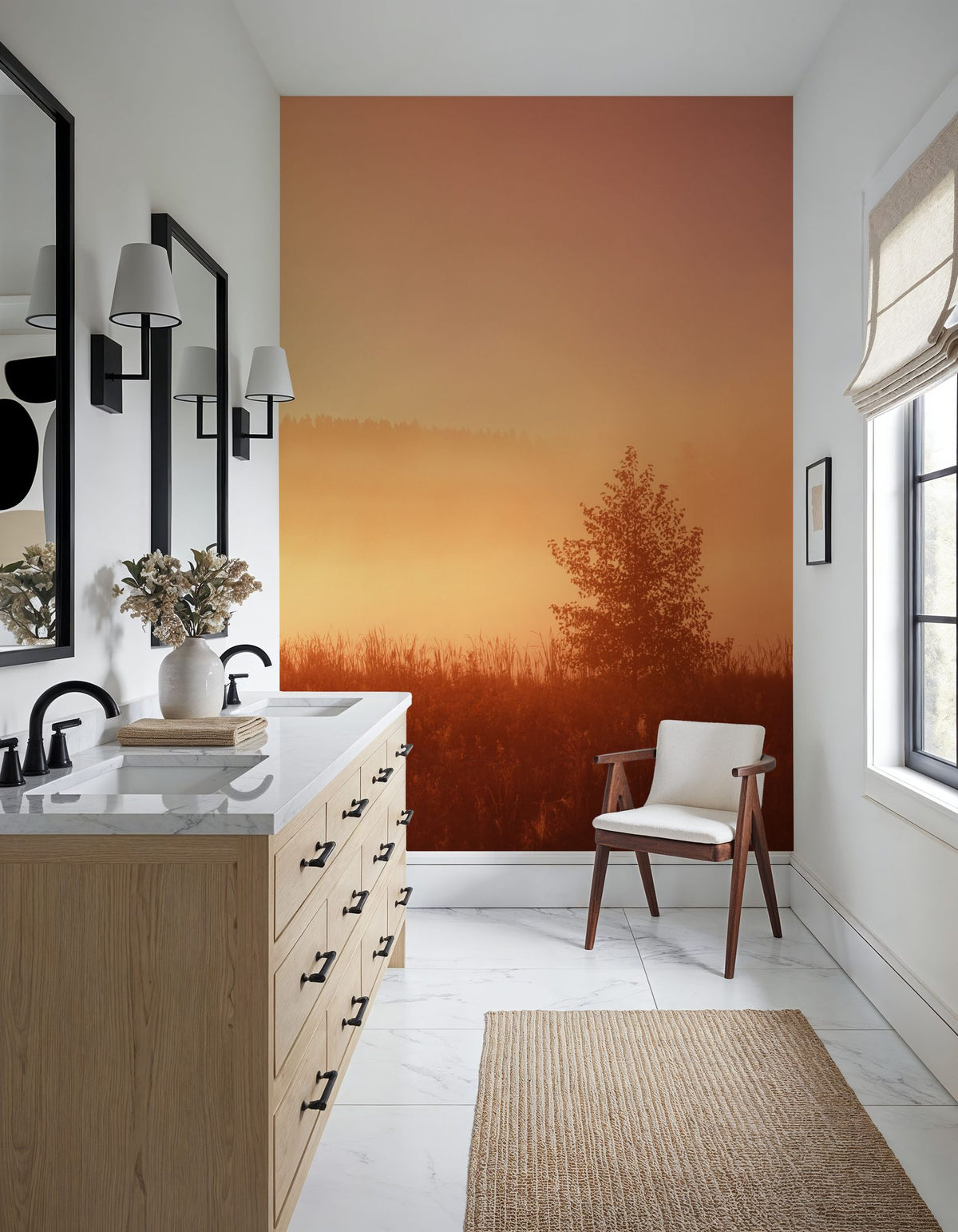 Sweden Sunrise Mural Wallpaper - room preview 06