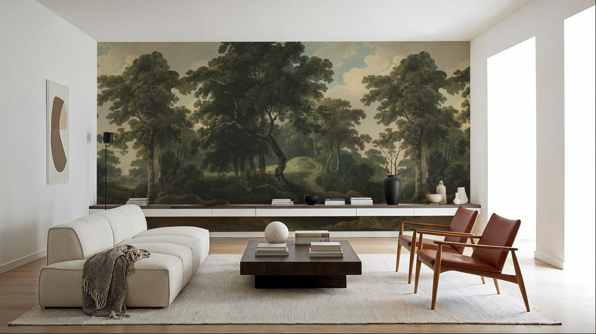 Historic Lands, Forest Green Mural Wallpaper - room preview 06