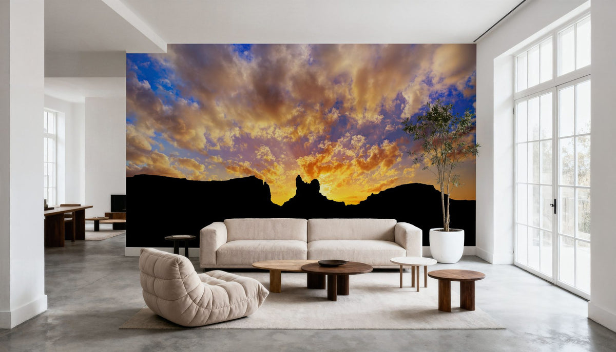 Sunset on US 163 Mural Wallpaper - room preview 06