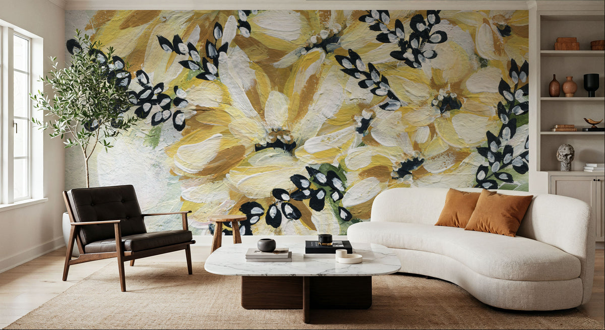 Sunflowers Detail Mural Wallpaper - room preview 06