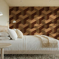 Infinity Wood Mural Wallpaper - room preview 06