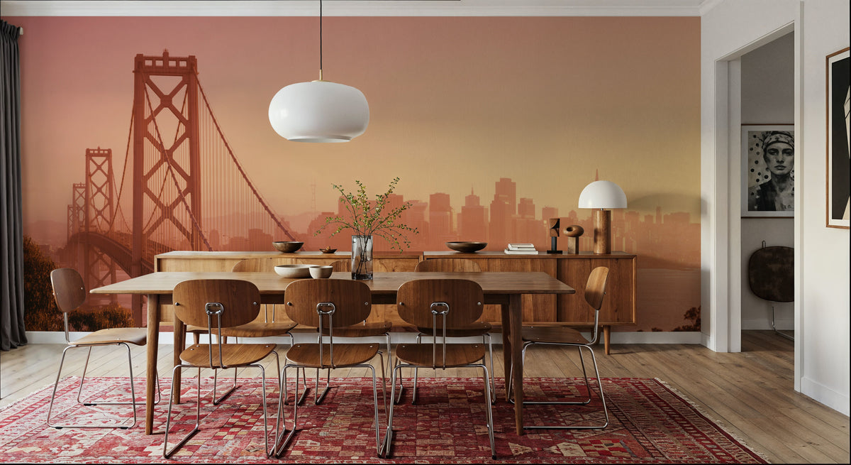 Golden Gateway Mural Wallpaper - room preview 06