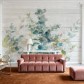 Eucalyptus I on Shiplap Mural Wallpaper - Light Tone - room preview 06