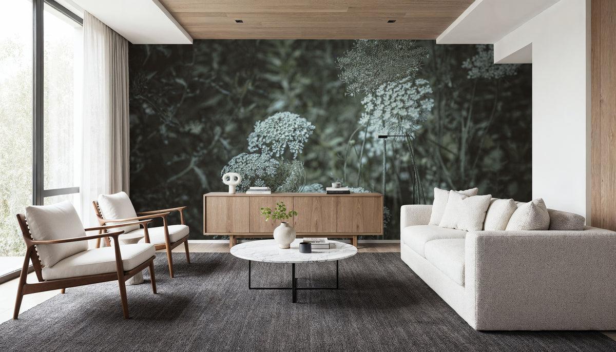 Moonlight Flowers Mural Wallpaper - room preview 06