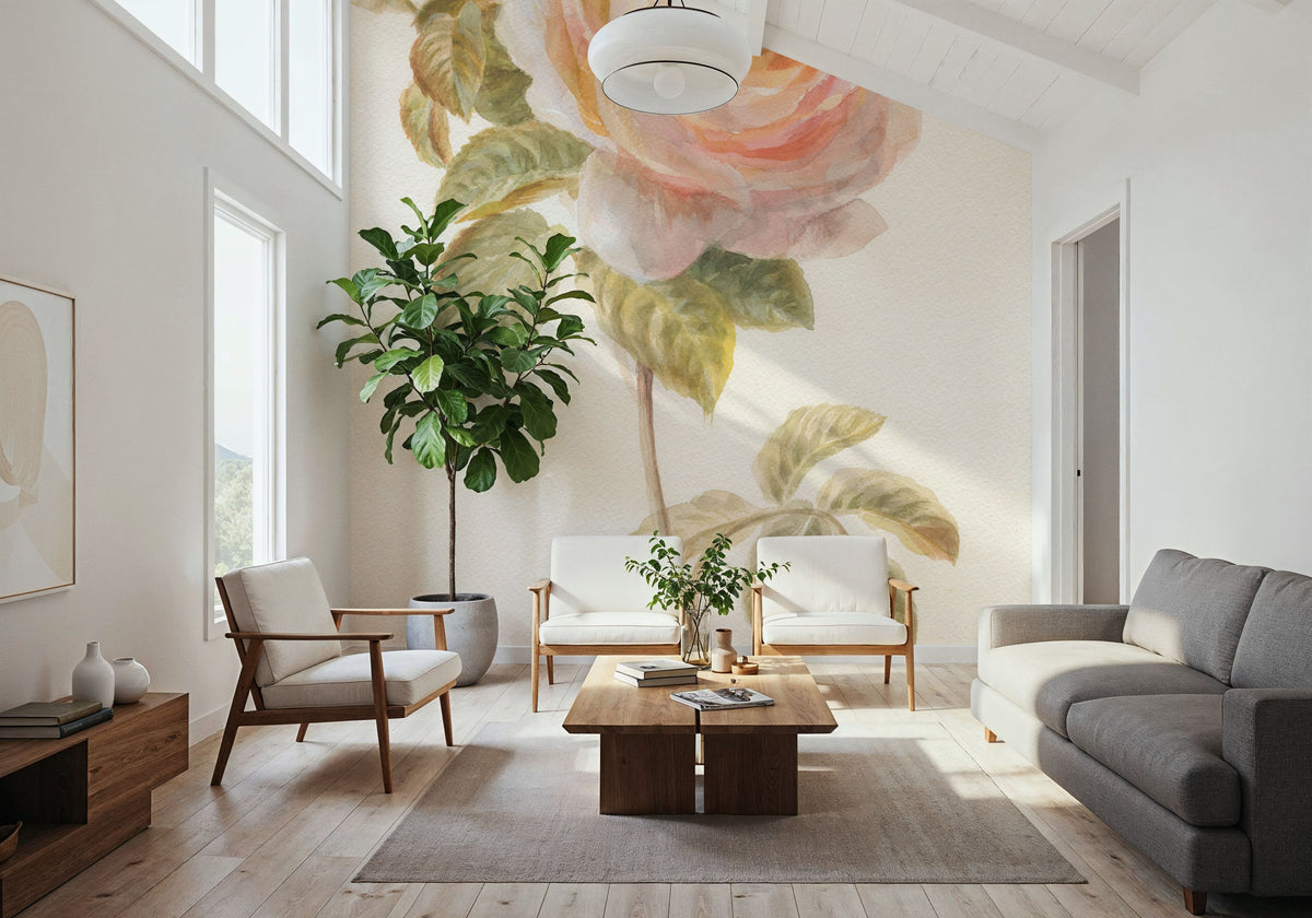 Garden Rose Mural Wallpaper - room preview 06
