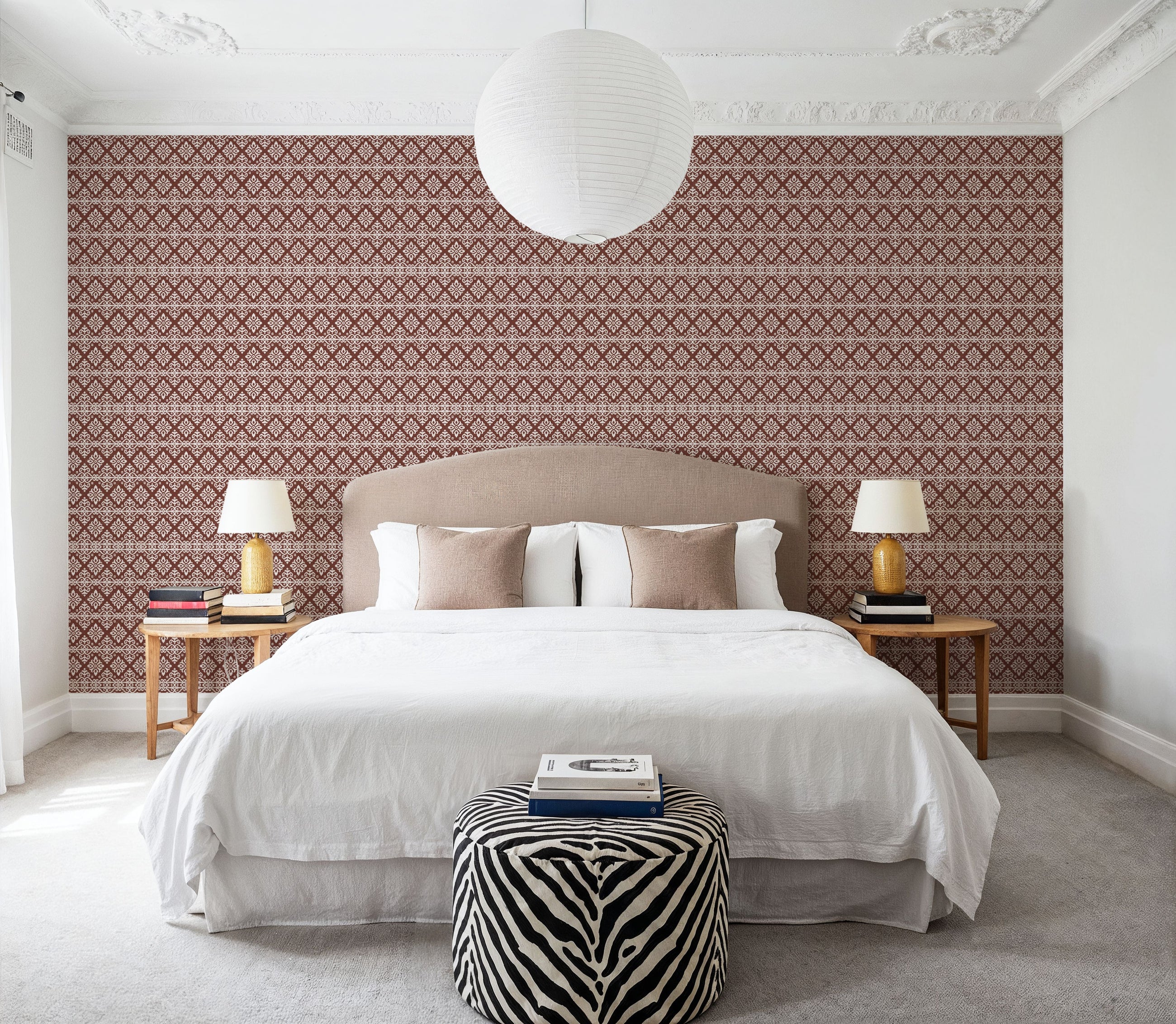 Amadora Squares Brown Mural Wallpaper