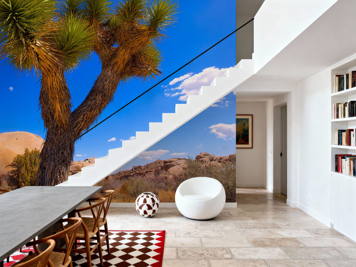 Joshua Tree Blue X Mural Wallpaper - room preview 06