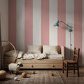 Circus Stripes, Pink Mural Wallpaper - room preview 06