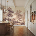 Pastoral Toile, Maple Beige Mural Wallpaper - room preview 06