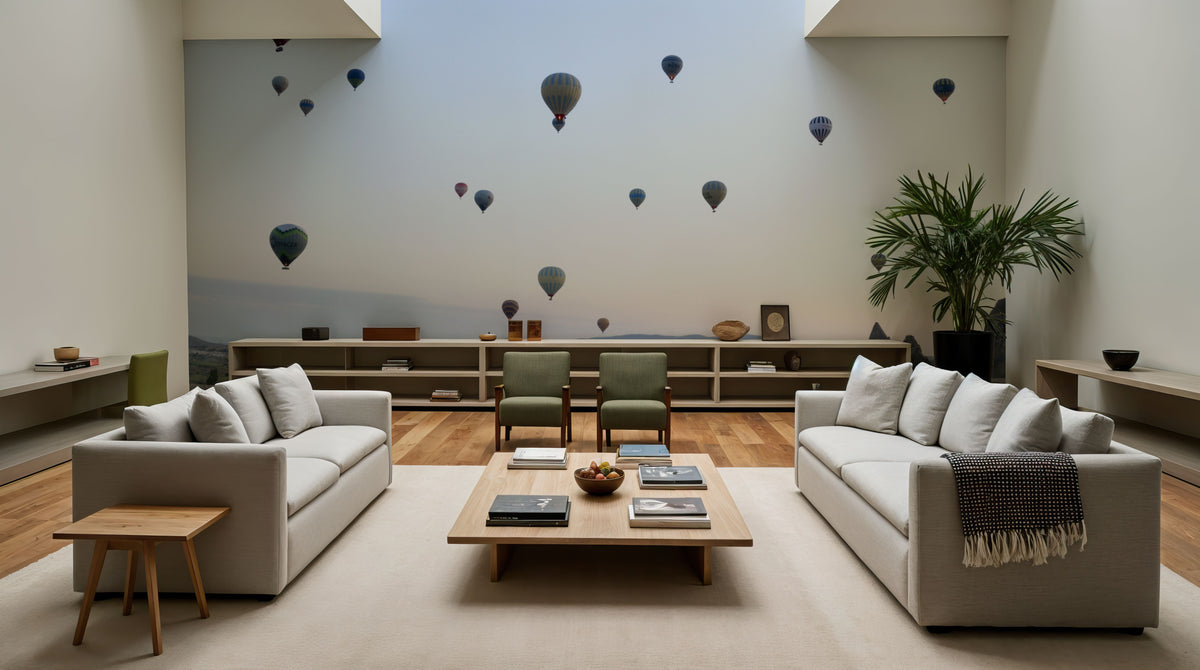Lavender Balloon Journey Mural Wallpaper - room preview 06