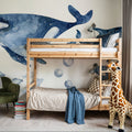 Whale Song Mural Wallpaper - room preview 06