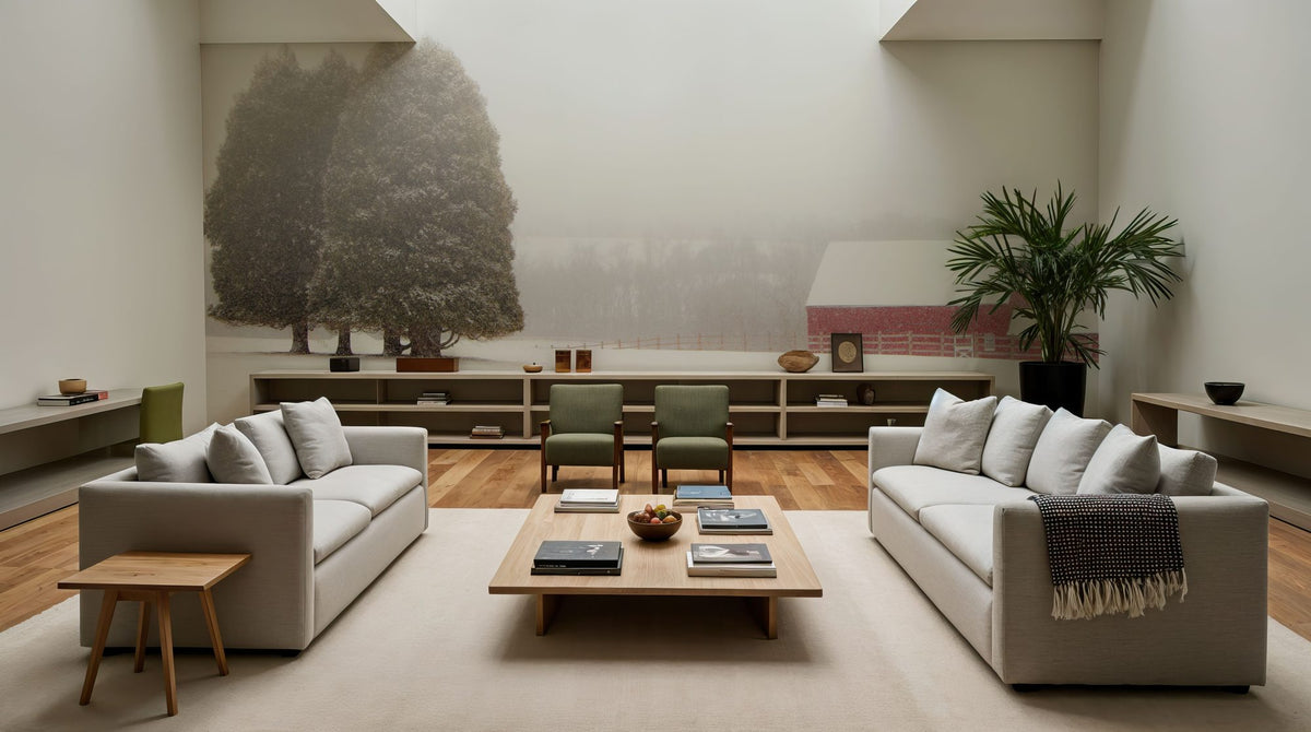 Winter Farm Mural Wallpaper - room preview 06