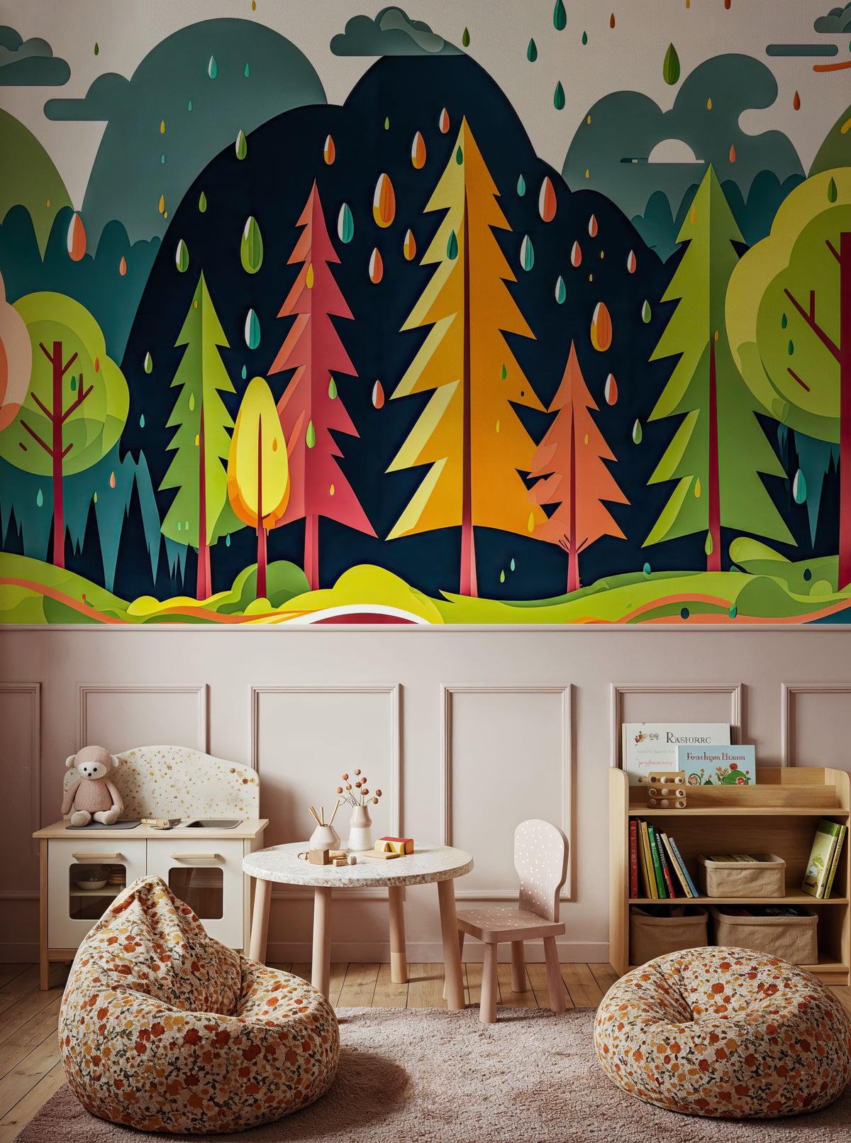Fantasy Forest Fall Mural Wallpaper - room preview 06