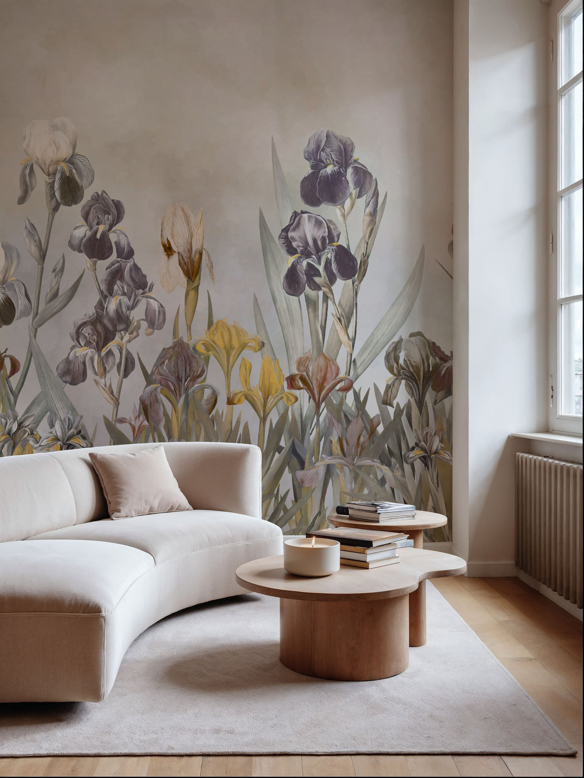 Iris Field Calm Mural Wallpaper - room preview 06