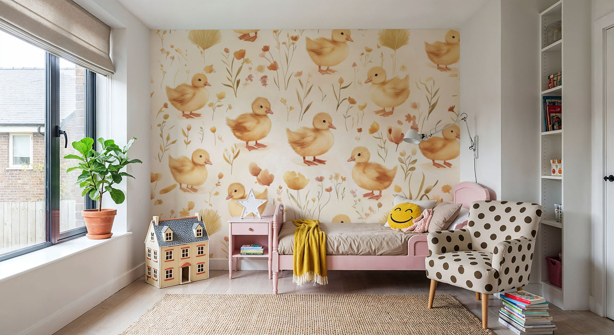 Twee Ducklings Mural Wallpaper - room preview 06