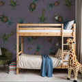 Falling Pineapples, Lilac Mural Wallpaper - room preview 06