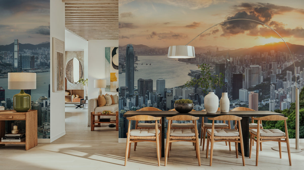 Victoria Harbour Mural Wallpaper - room preview 06