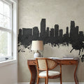 Miami Florida Skyline Concrete Mural Wallpaper - room preview 06