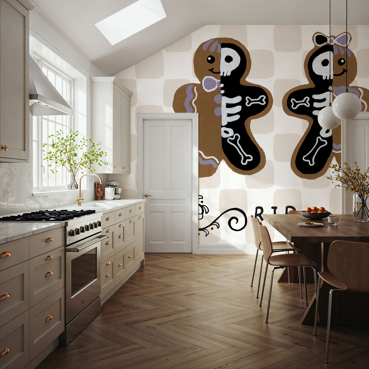 Spooky Gingerbread Manor III Mural Wallpaper - room preview 06