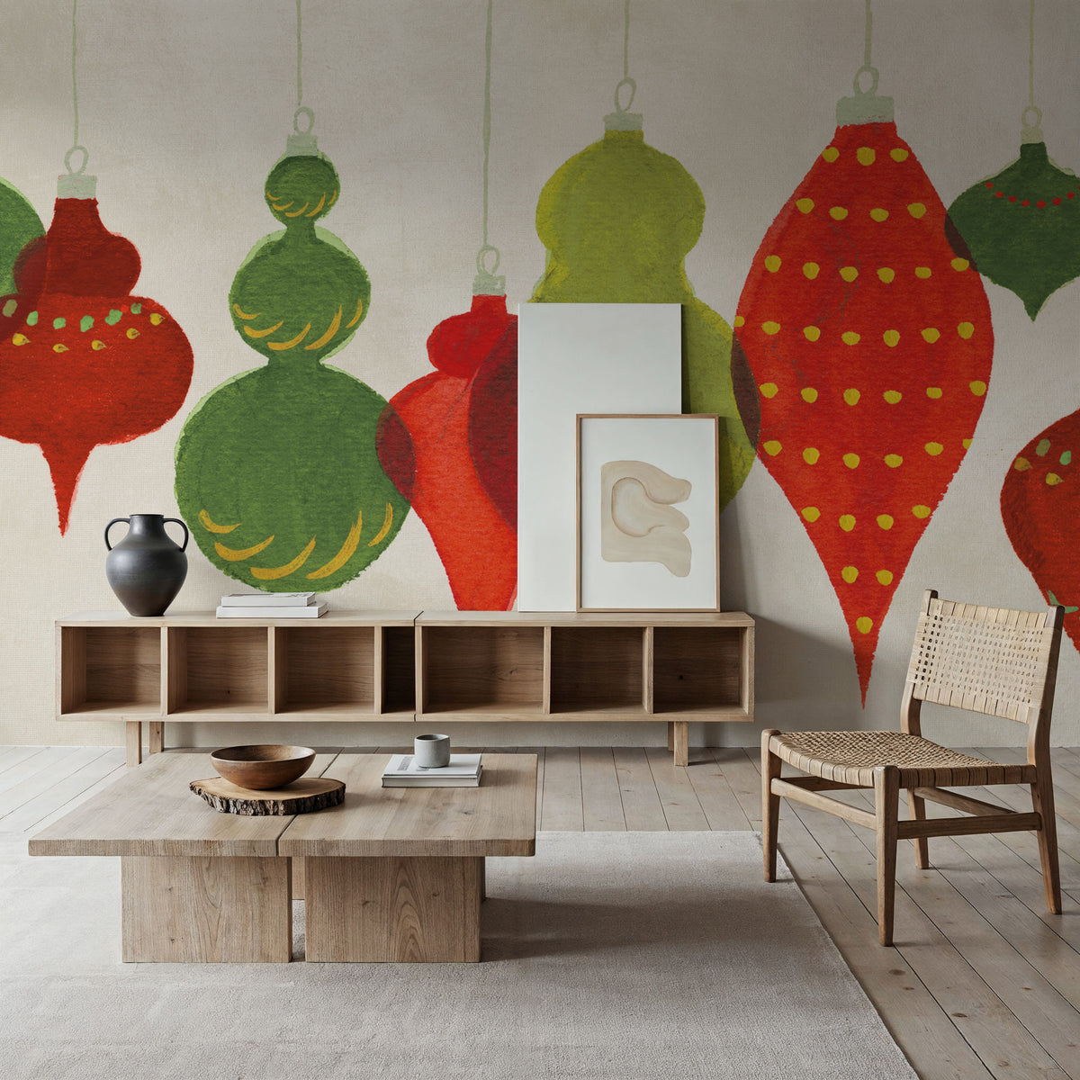 Festive Decorations Ornaments Mural Wallpaper - room preview 06