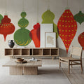 Festive Decorations Ornaments Mural Wallpaper - room preview 06