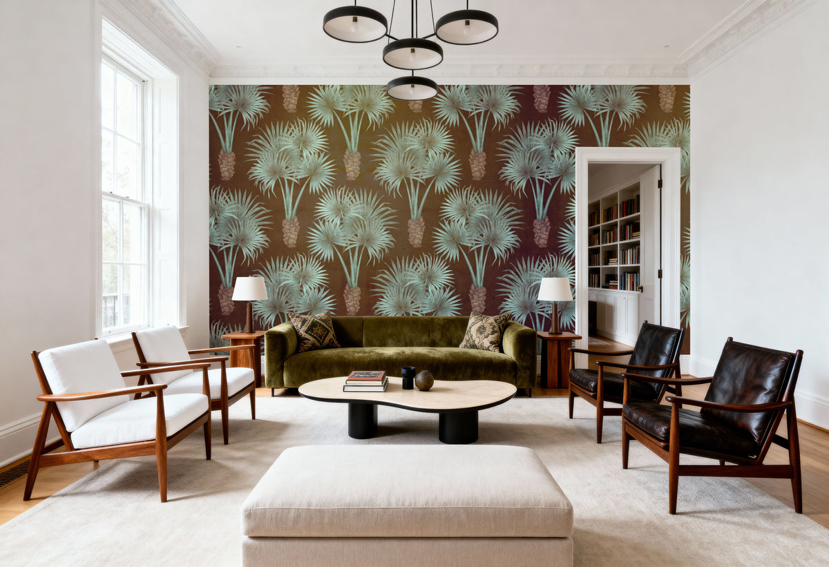 Elephant Ear Tree, Brown Mural Wallpaper - room preview 06