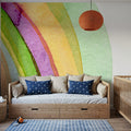 Watercolor Rainbow Mural Wallpaper - room preview 06
