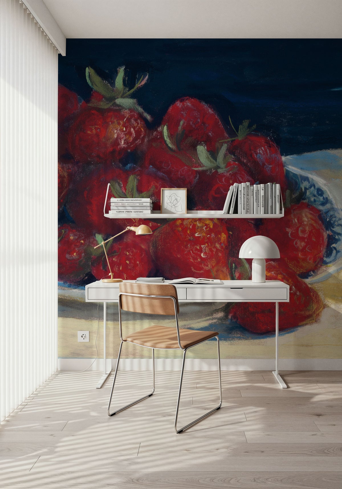 Bowl of Strawberries Mural Wallpaper - room preview 06