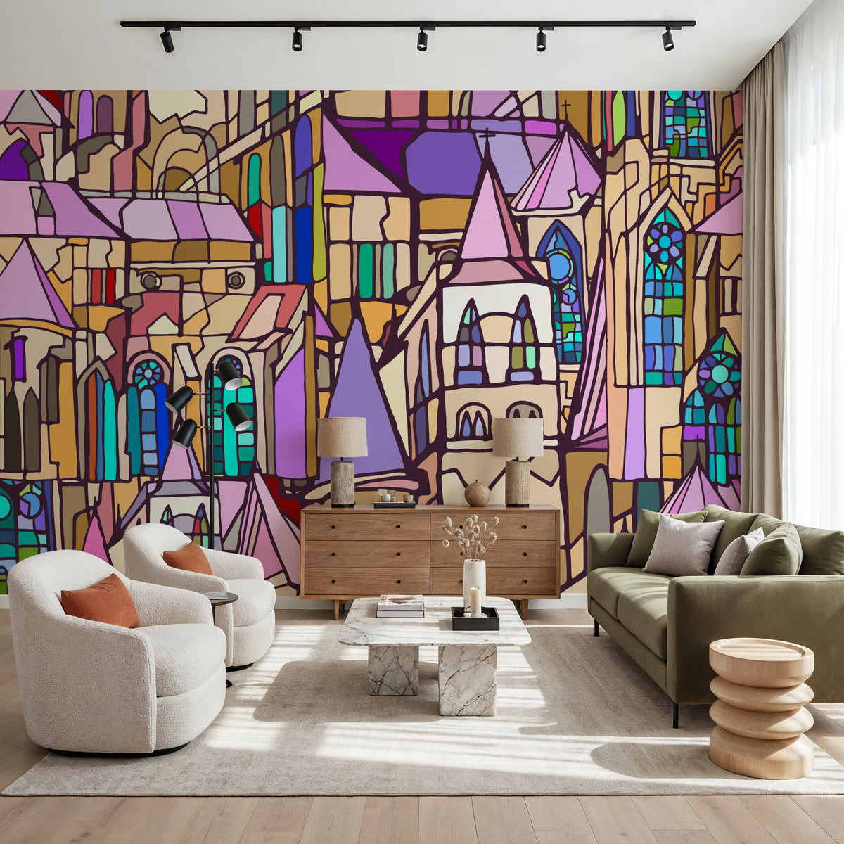 Wonderland Church Mural Wallpaper - room preview 06