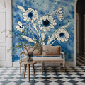 Batik Flowers Mural Wallpaper - room preview 06
