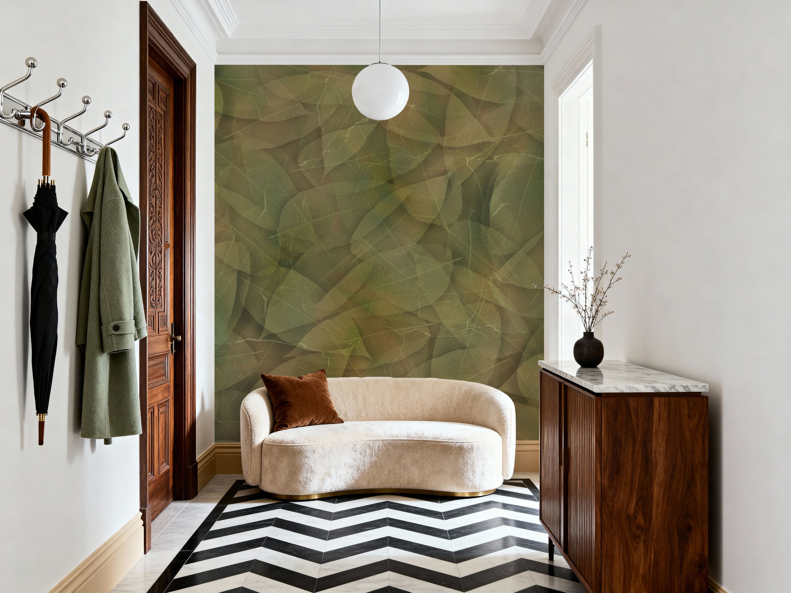Acid Leaves Mural Wallpaper