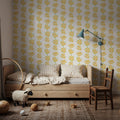 Ditsy Floral Clusters, White Mural Wallpaper - room preview 06