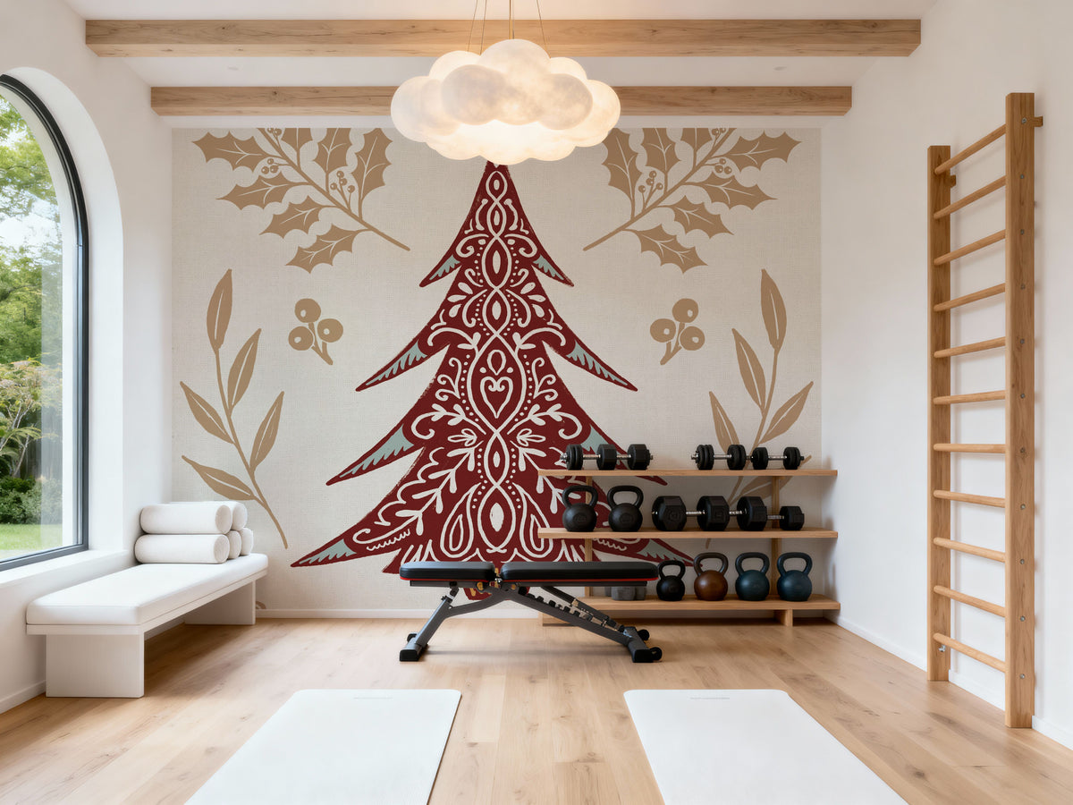Holiday Form IX Color Mural Wallpaper - room preview 06