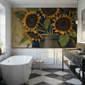 Sunflower Crock Mural Wallpaper - room preview 06