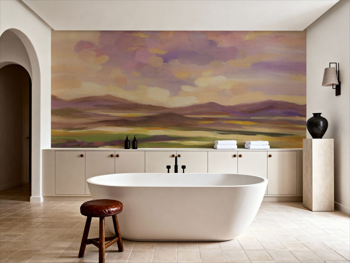 Purple Cloud Mural Wallpaper - room preview 06