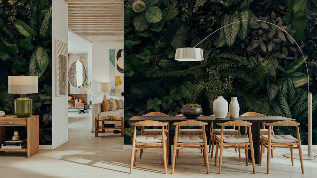 Wall of Leaves Mural Wallpaper - room preview 06