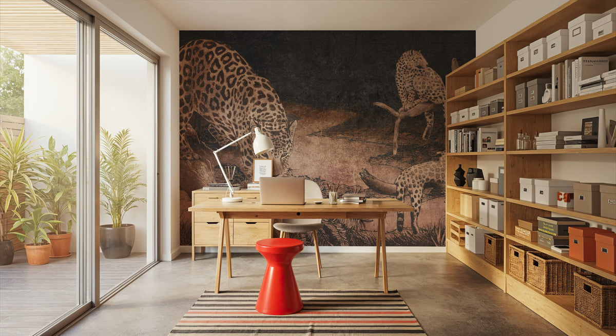 Brazilian Leopards Mural Wallpaper - room preview 06