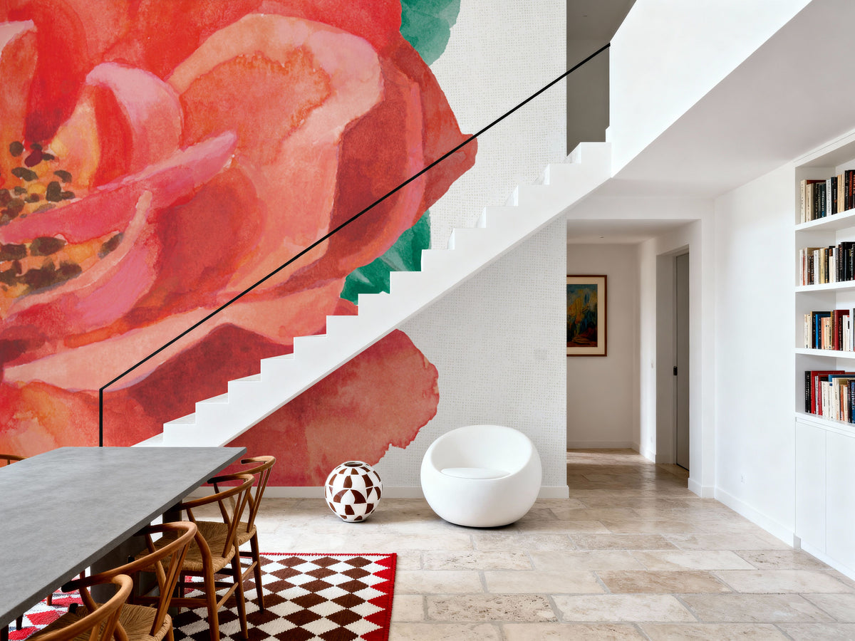 Floral Drama X Mural Wallpaper - room preview 06