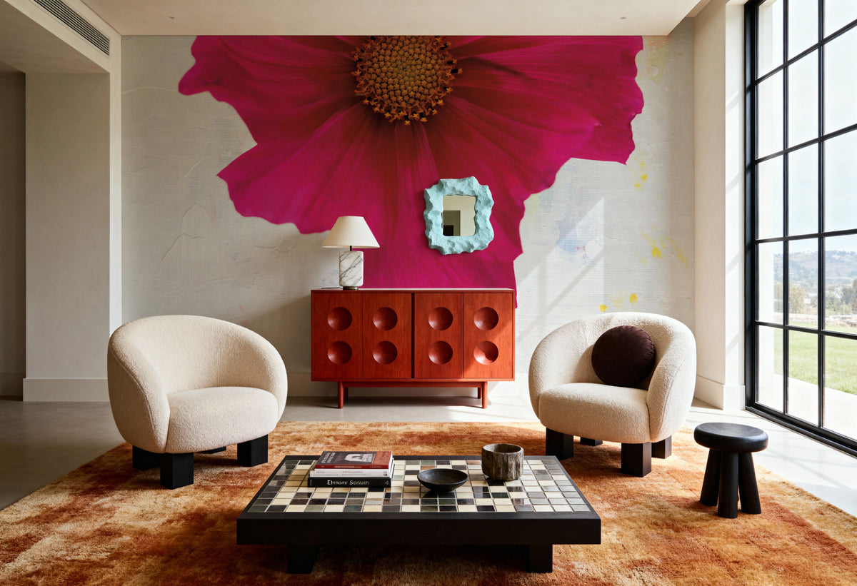 Wonderful Wildflowers II Mural Wallpaper - room preview 06