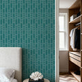 Coastal Signals Turqouise Mural Wallpaper - room preview 06