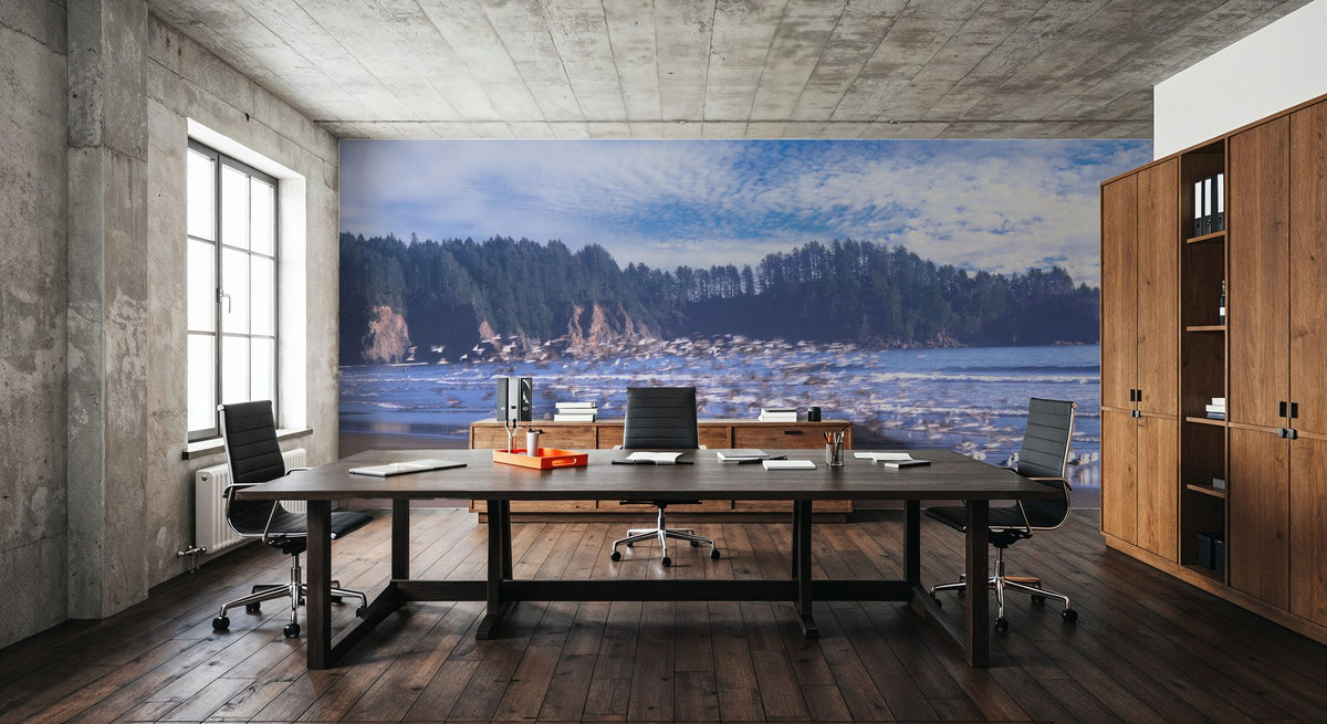 Seagull Beach Mural Wallpaper - room preview 06