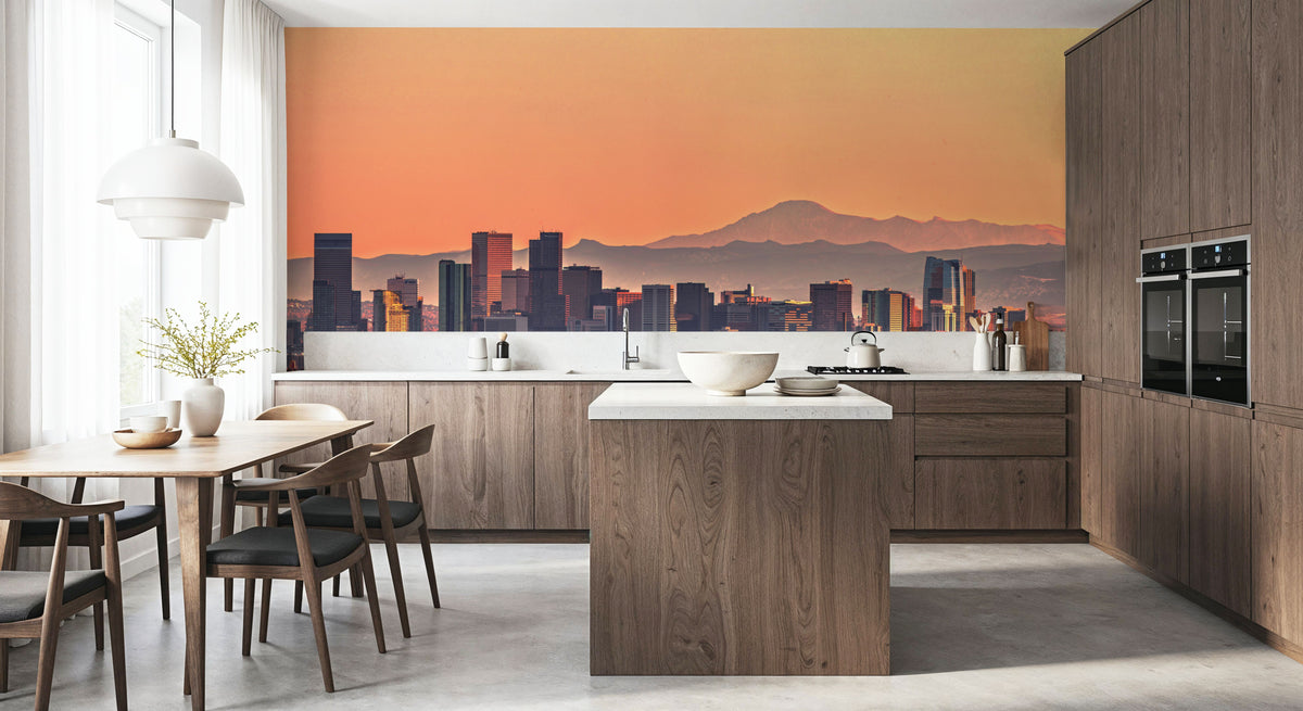 Denver Skyline Mural Wallpaper - room preview 06
