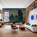 Connected Cityscape Mural Wallpaper - room preview 06