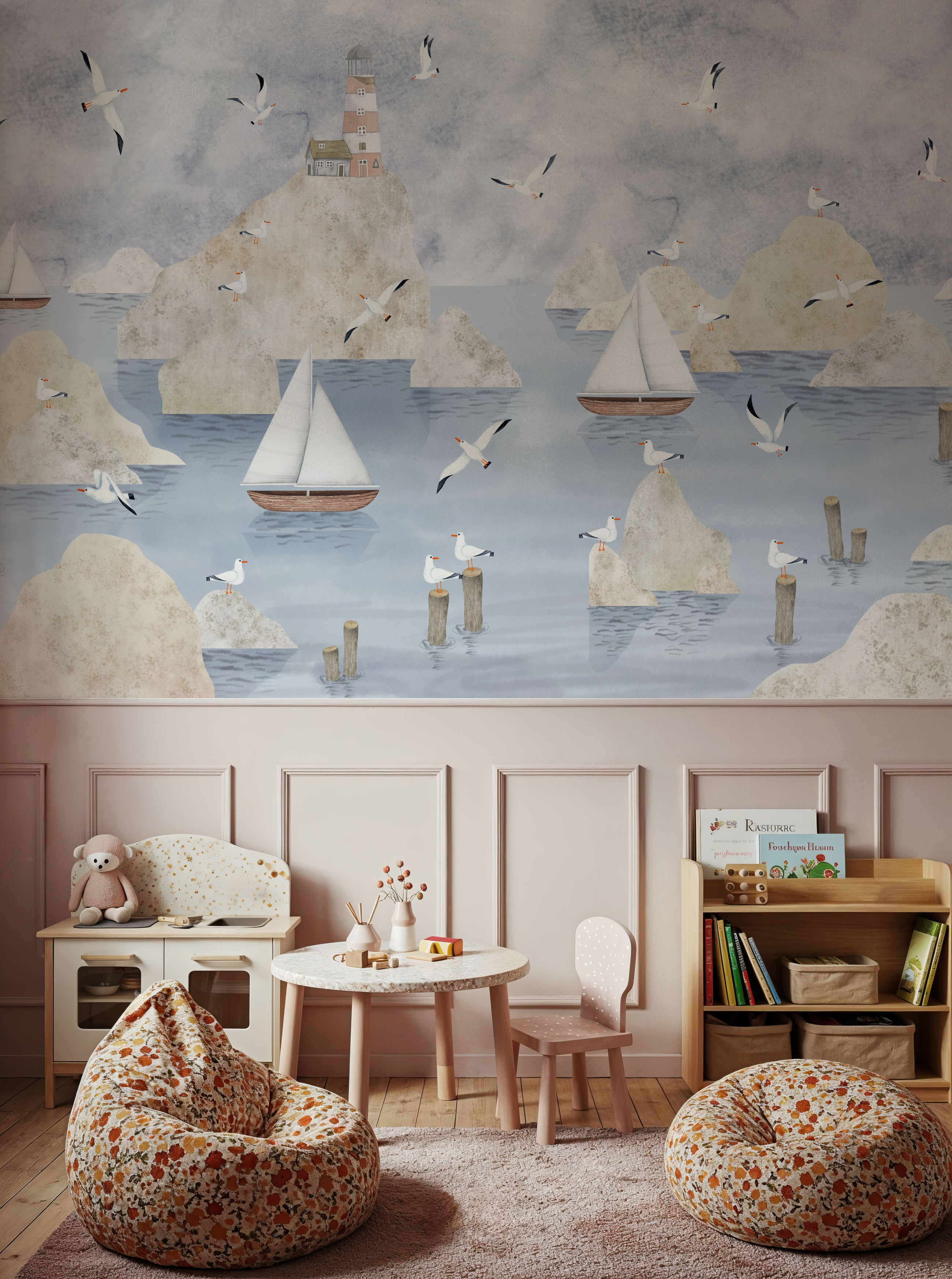 Archipelago Lighthouse, Sky Mural Wallpaper