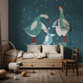 Ducks in the Snow IX Mural Wallpaper - room preview 06