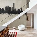 Suzhou China Skyline Concrete Mural Wallpaper - room preview 06