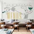 Retro Food Grab Some BBQ Mural Wallpaper - room preview 06