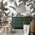 Monkeys with Birds, W&B Mural Wallpaper - room preview 06